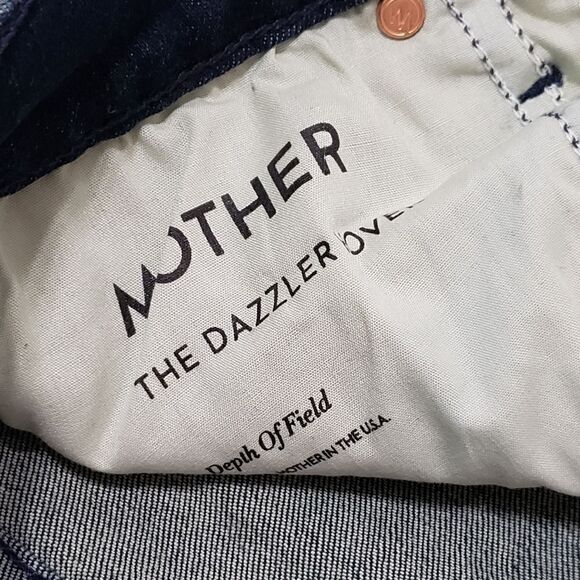 Mother The Dazzler Hover High Rise Straight Leg Jeans In Field Of Depth Size 25 - Picture 10 of 15